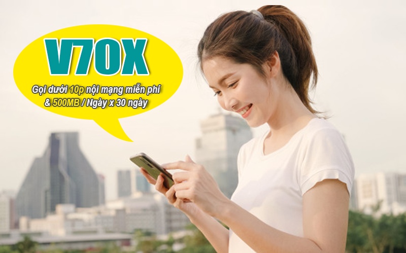 Thông tin gói cước 4G Viettel 70K 1 tháng V70X