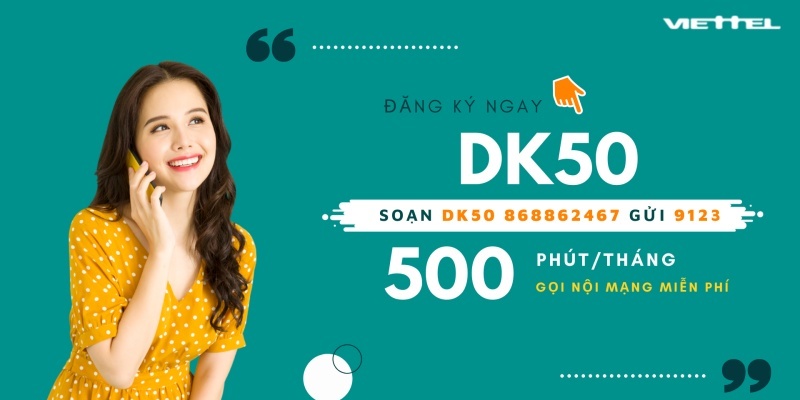 Hướng dẫn đăng ký gói 50k gọi nội mạng bằng gói DK50