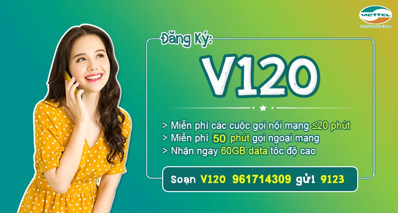 Hướng dẫn đăng ký gói V120 Viettel thông qua tổng đài 9123