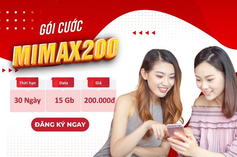 Cách đăng ký gói cước Mimax Viettel 200k bằng Mimax200