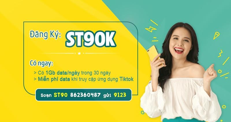 Đăng ký xem Tiktok Viettel bằng gói ST90K