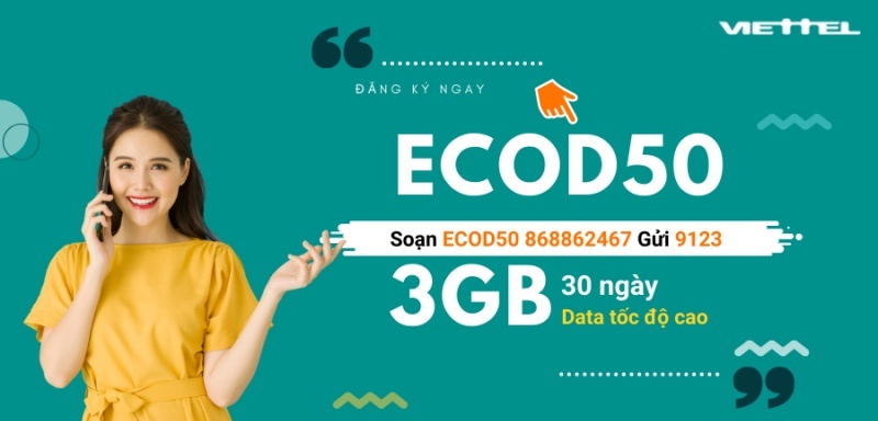 Gói mạng ECOD50 Viettel 