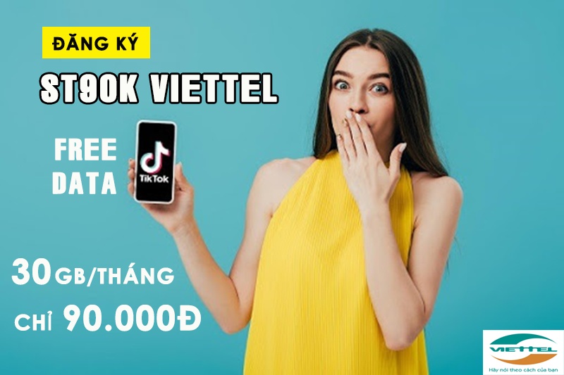 Gói 30Gb Viettel free data xem Tik Tok