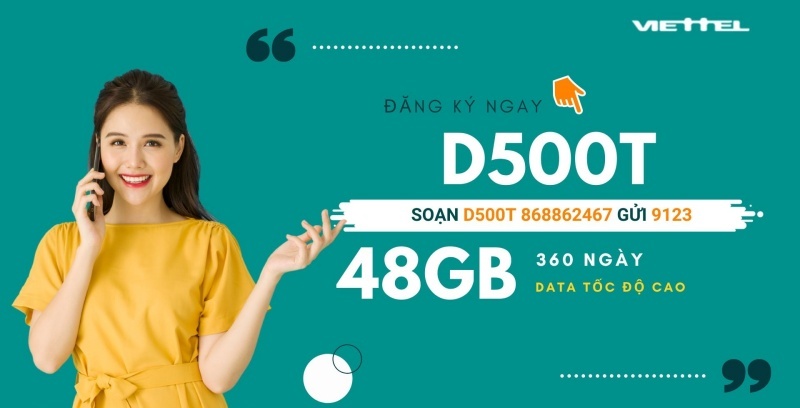 Cách đăng ký gói 4G Viettel tháng không giới hạn dung lượng 1 năm