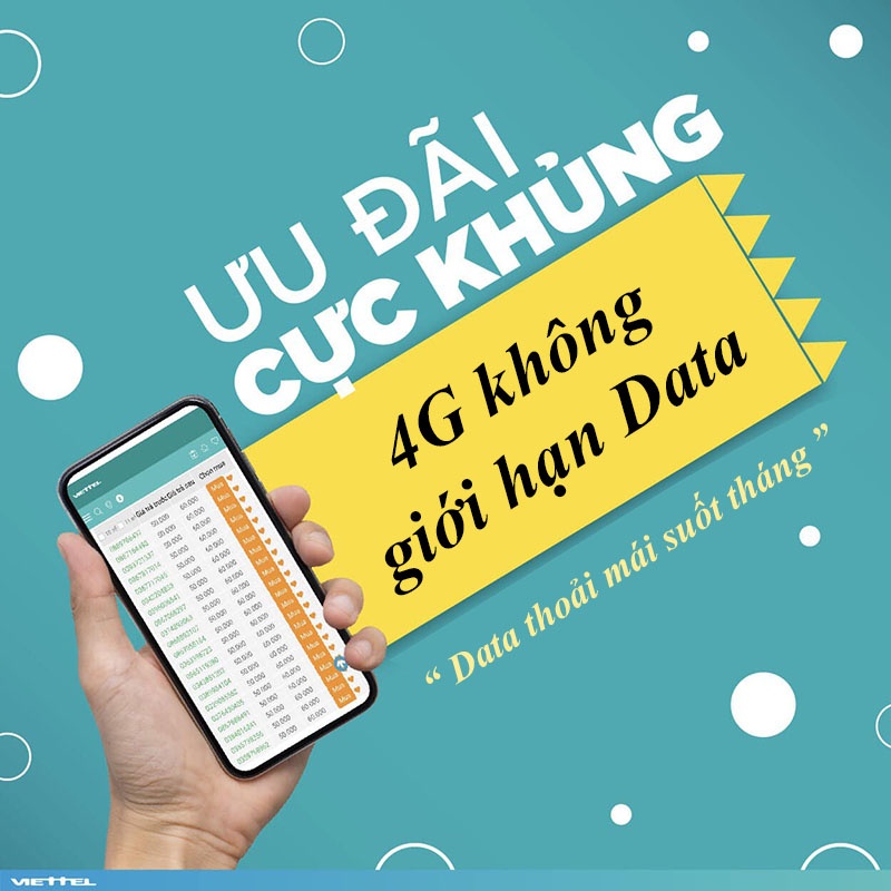 Gói 4G không giới hạn dung lượng