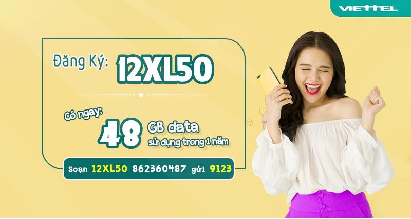 Chi tiết gói cước 4G Viettel 12 tháng 12XL50