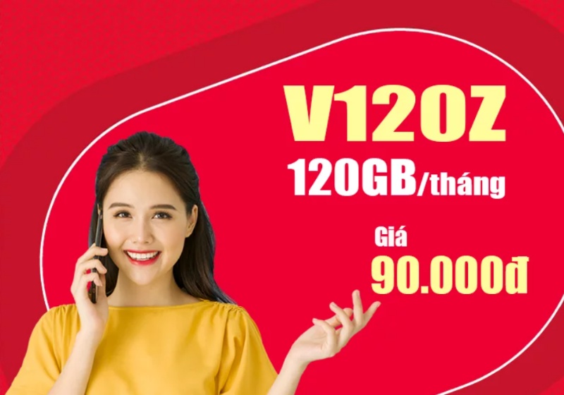 Gói cước 4G Viettel 120Gb/tháng V120Z