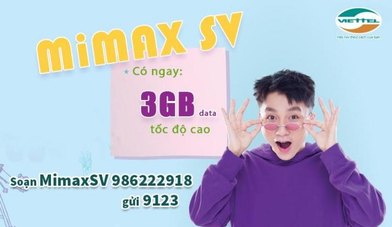 Gói cước 4G Viettel 50K 1 tháng dung lượng không giới hạn cho sim sinh viên