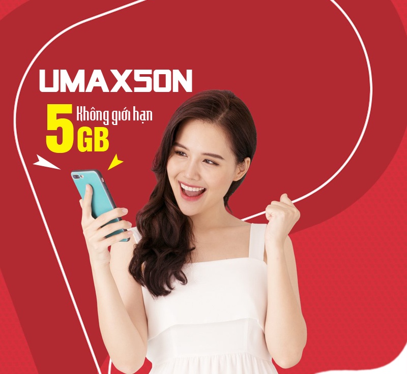 Gói UMAX50N chỉ với 50k nhận 5Gb tốc độ cao trong 30 ngày