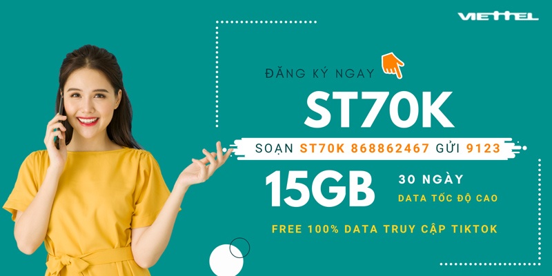 Cách đăng ký gói data TikTok Viettel tháng rẻ nhất