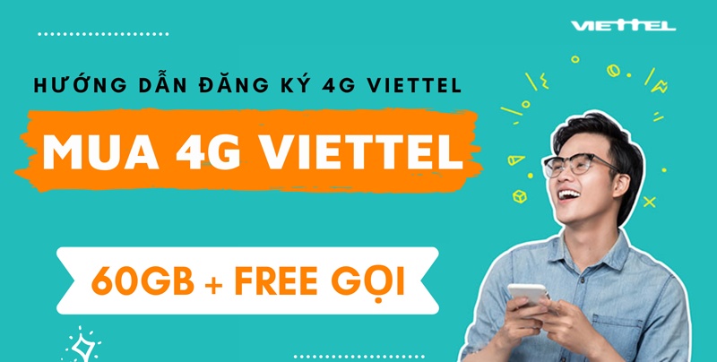 Mua 4G Viettel 1 tháng ưu đãi data + điện thoại nội/ngoại mạng Viettel với gói cước đầu V