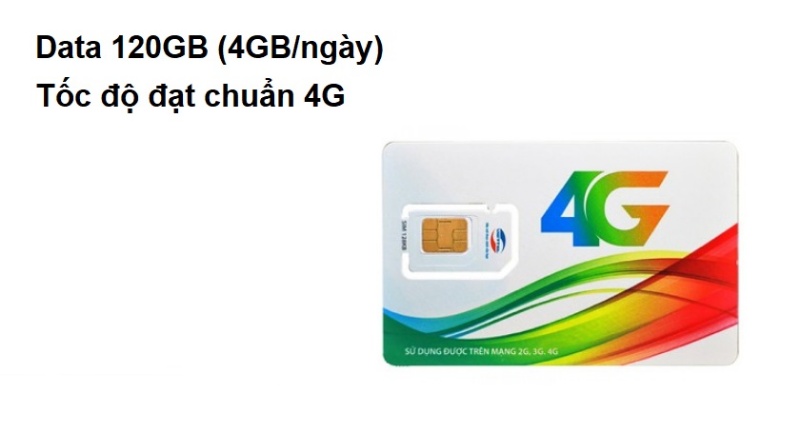 Sim 4G Viettel 4Gb/ngày hiểu đơn giản là sim di động trả trước của Viettel được tích hợp sẵn gói cước V120N