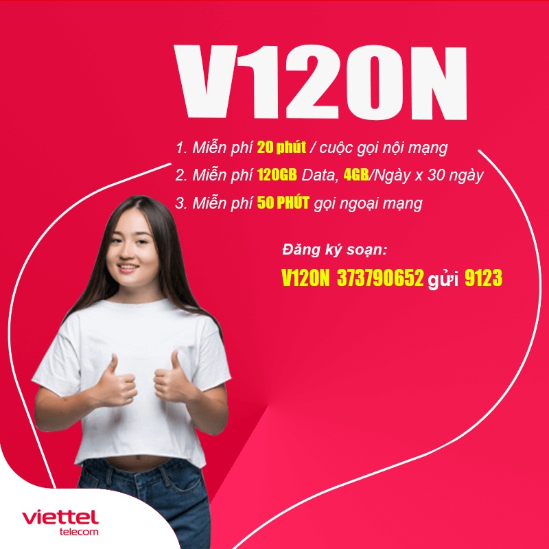 Một số lưu ý khi đăng ký gói V120 Plus Viettel