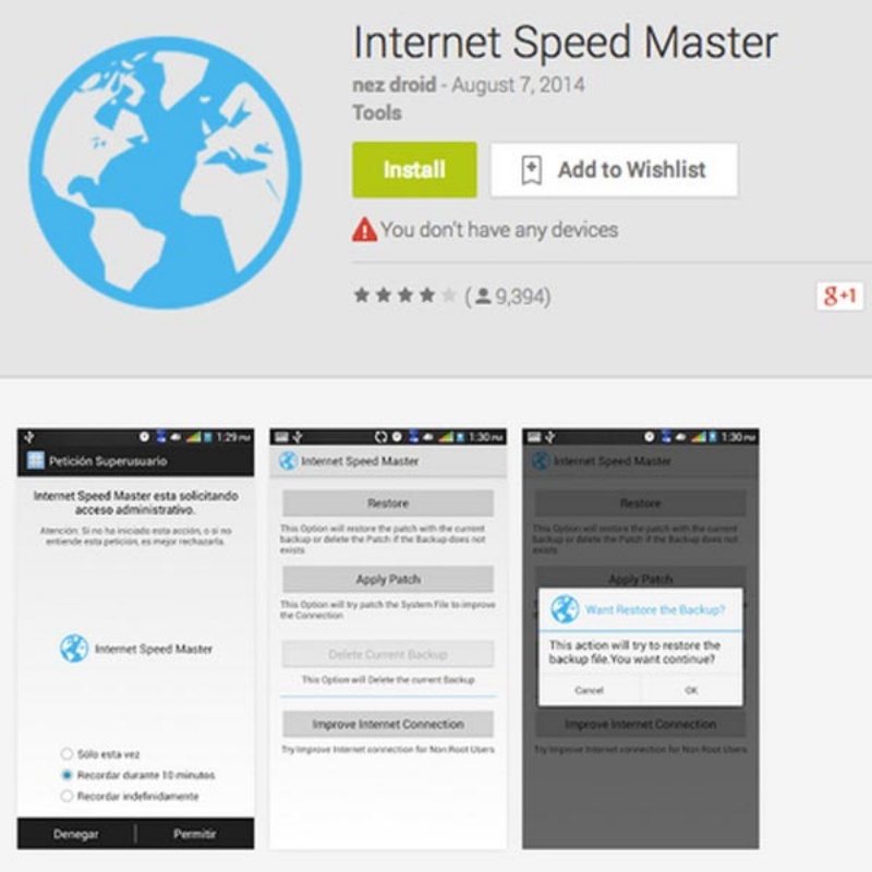 Ứng dụng Internet Speed Master giúp tăng tốc độ 4G trên Android