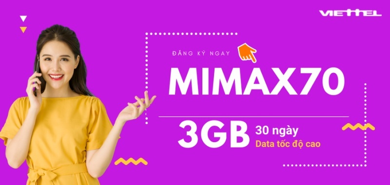 Gói cước 4g viettel cho sinh viên mimax70