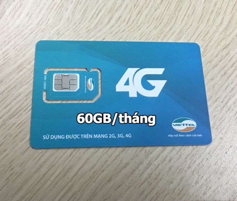 Sim 4G Viettel 60GB/tháng - Tốc độ đường truyền cao