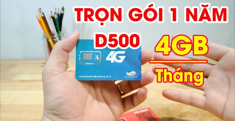 Sim 4G Viettel 1 năm còn được biết đến với tên gọi khác là sim 4G Viettel D500.